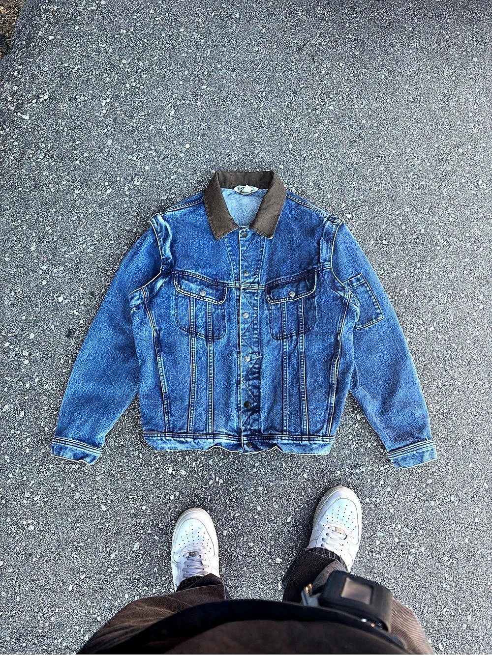 Dakota Men's Denim Jacket with Elbow Patches XL